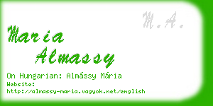 maria almassy business card